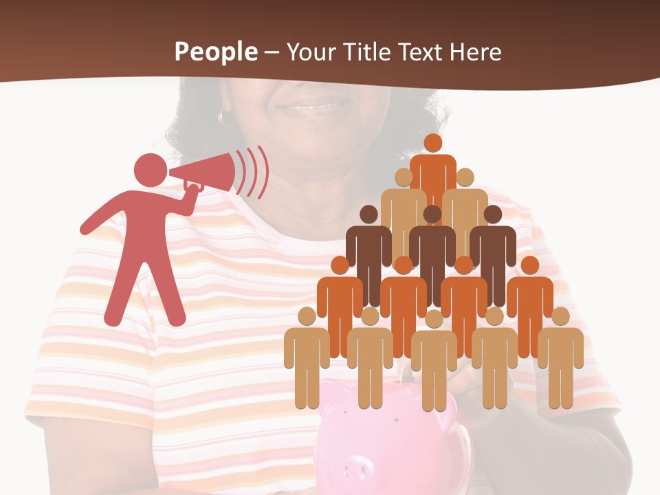 Senior Minority Woman Set On A White Background PowerPoint Template