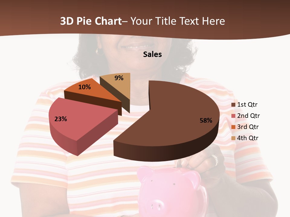 Senior Minority Woman Set On A White Background PowerPoint Template