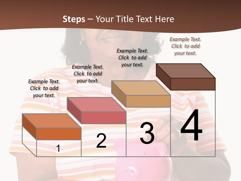 Senior Minority Woman Set On A White Background PowerPoint Template