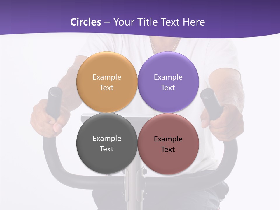 Senior Minority Man Working Out Set On A White Background PowerPoint Template