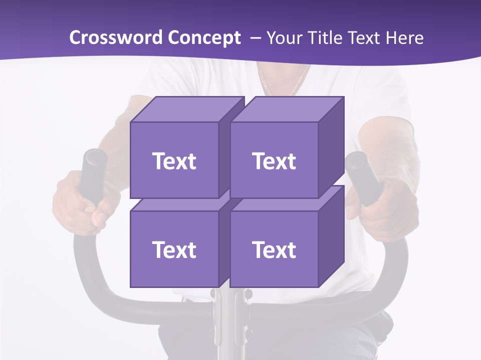 Senior Minority Man Working Out Set On A White Background PowerPoint Template