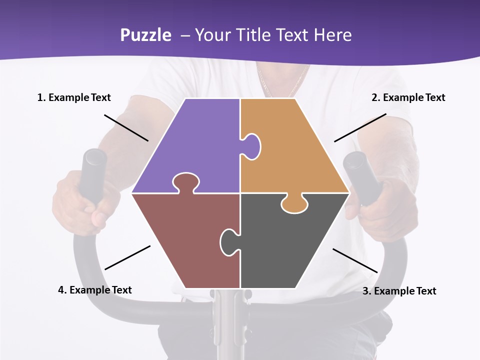 Senior Minority Man Working Out Set On A White Background PowerPoint Template