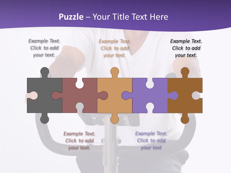 Senior Minority Man Working Out Set On A White Background PowerPoint Template