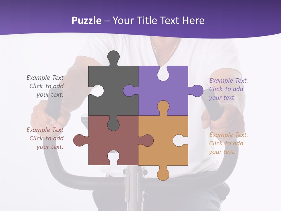 Senior Minority Man Working Out Set On A White Background PowerPoint Template