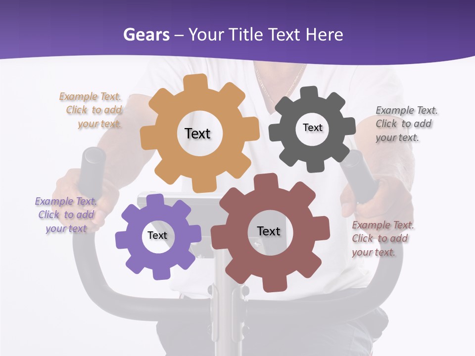 Senior Minority Man Working Out Set On A White Background PowerPoint Template