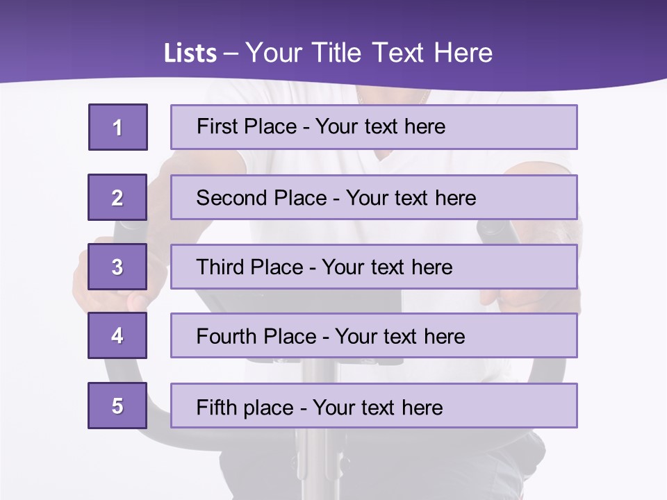 Senior Minority Man Working Out Set On A White Background PowerPoint Template