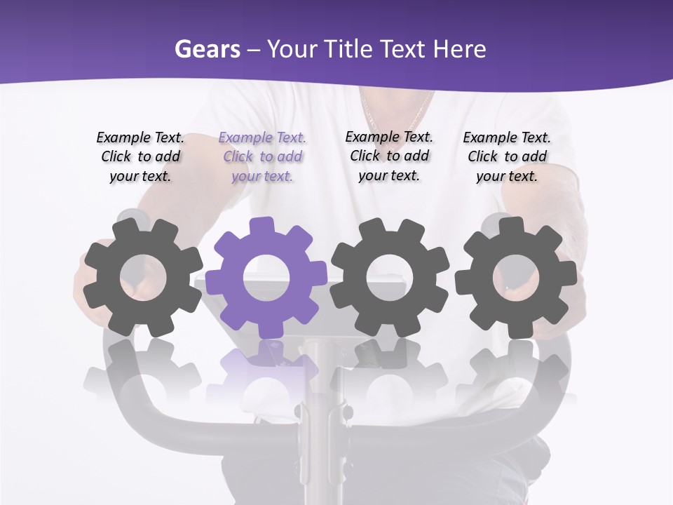 Senior Minority Man Working Out Set On A White Background PowerPoint Template