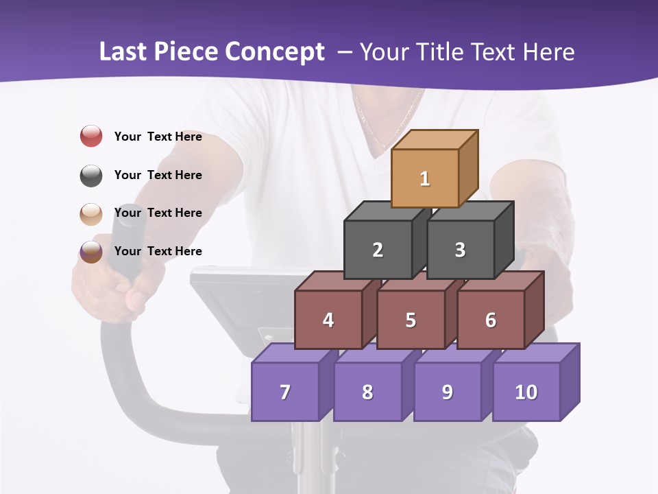 Senior Minority Man Working Out Set On A White Background PowerPoint Template