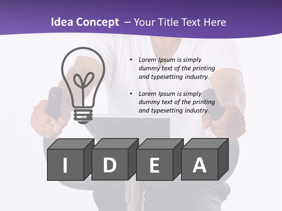 Senior Minority Man Working Out Set On A White Background PowerPoint Template