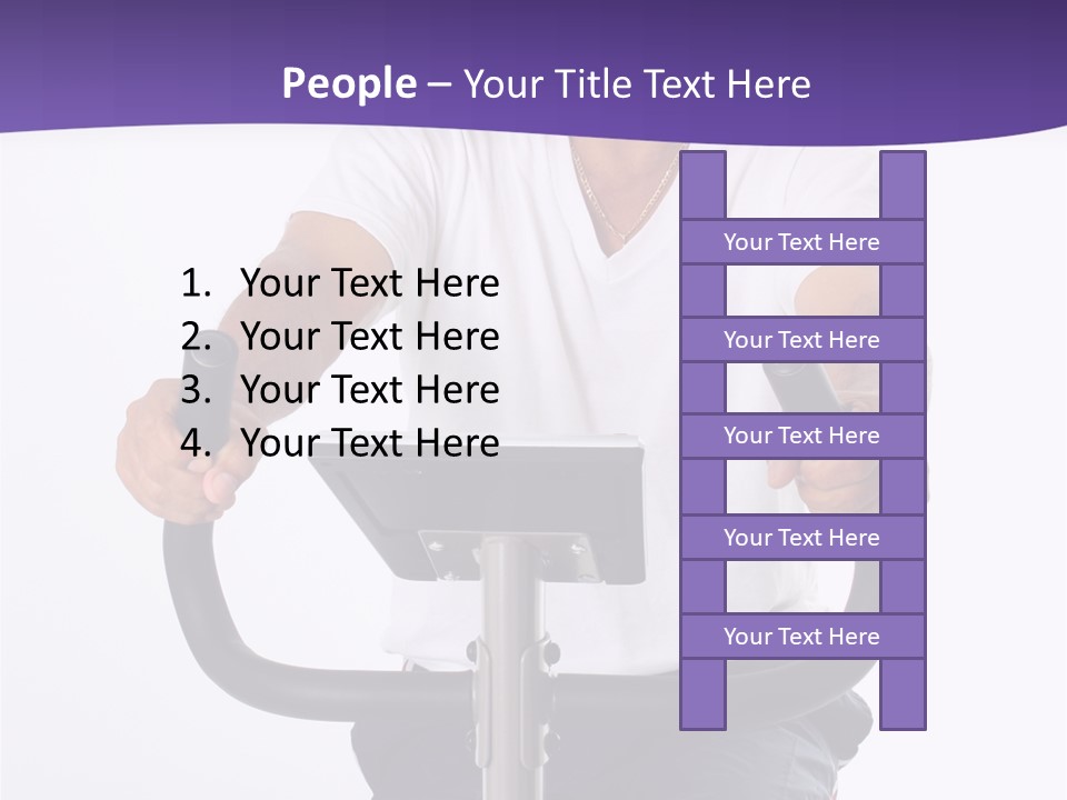 Senior Minority Man Working Out Set On A White Background PowerPoint Template