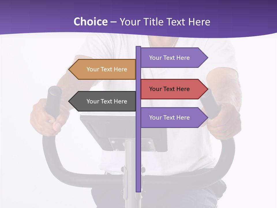 Senior Minority Man Working Out Set On A White Background PowerPoint Template