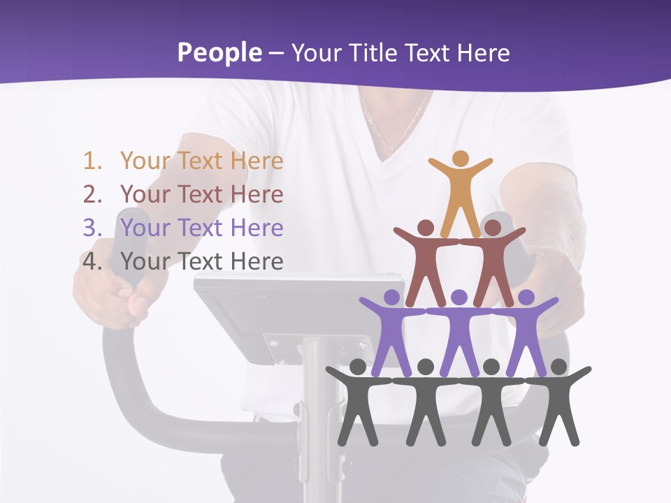 Senior Minority Man Working Out Set On A White Background PowerPoint Template