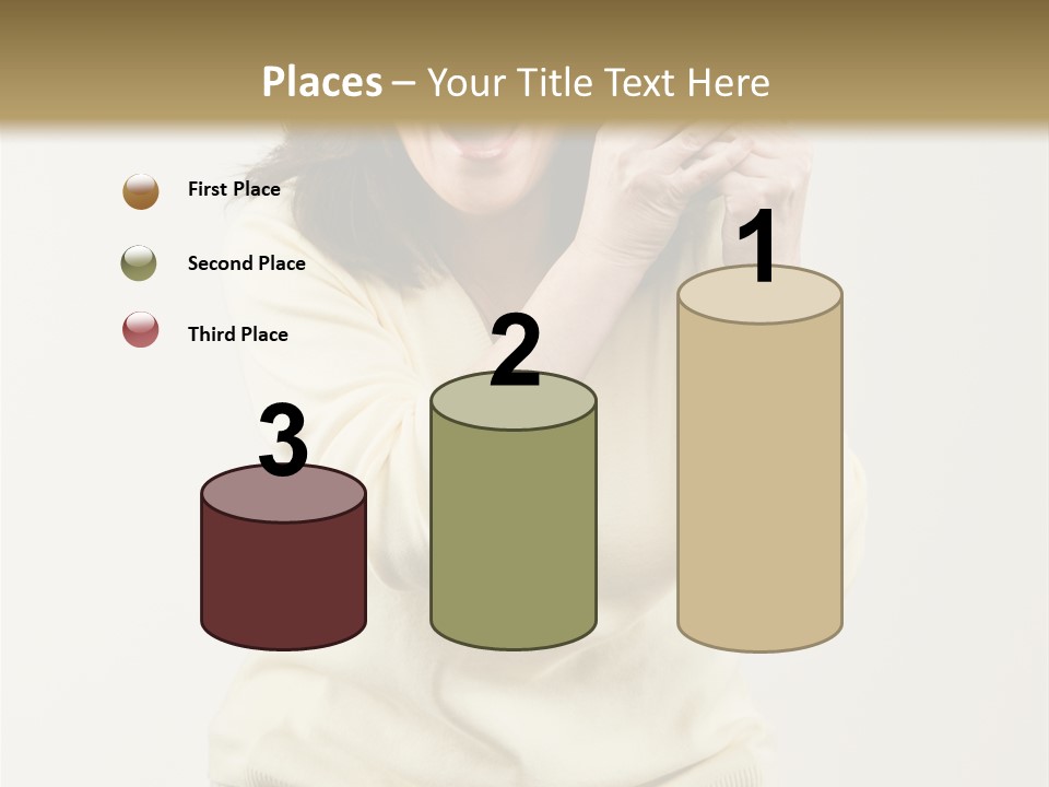 Lucky, Wealthy Woman Excitedly Holding Group Of Twenty Dollar Bills PowerPoint Template