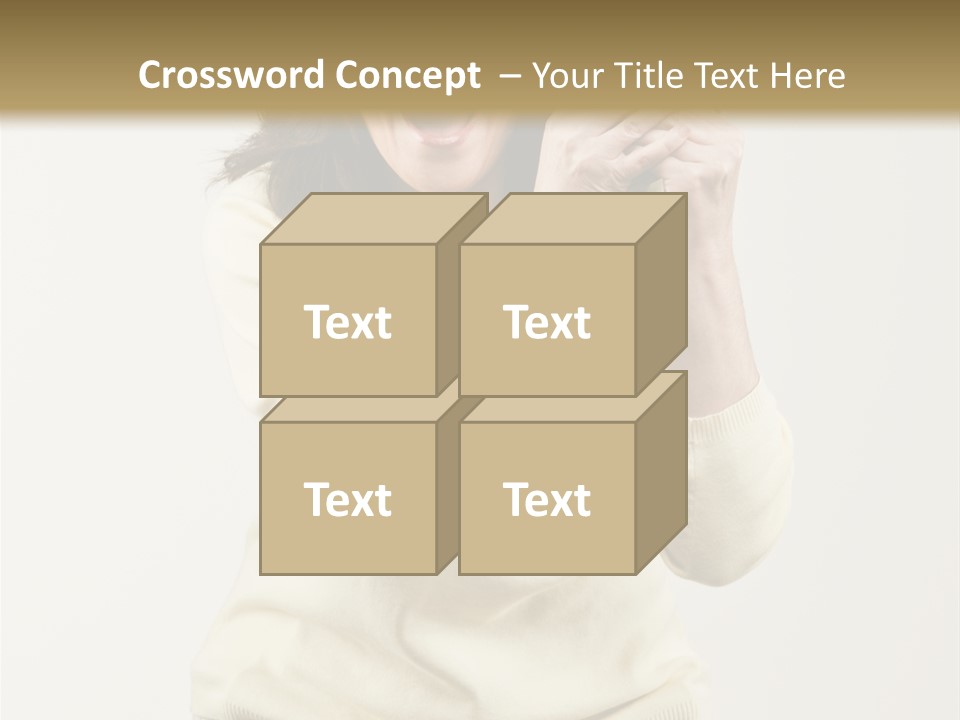 Lucky, Wealthy Woman Excitedly Holding Group Of Twenty Dollar Bills PowerPoint Template