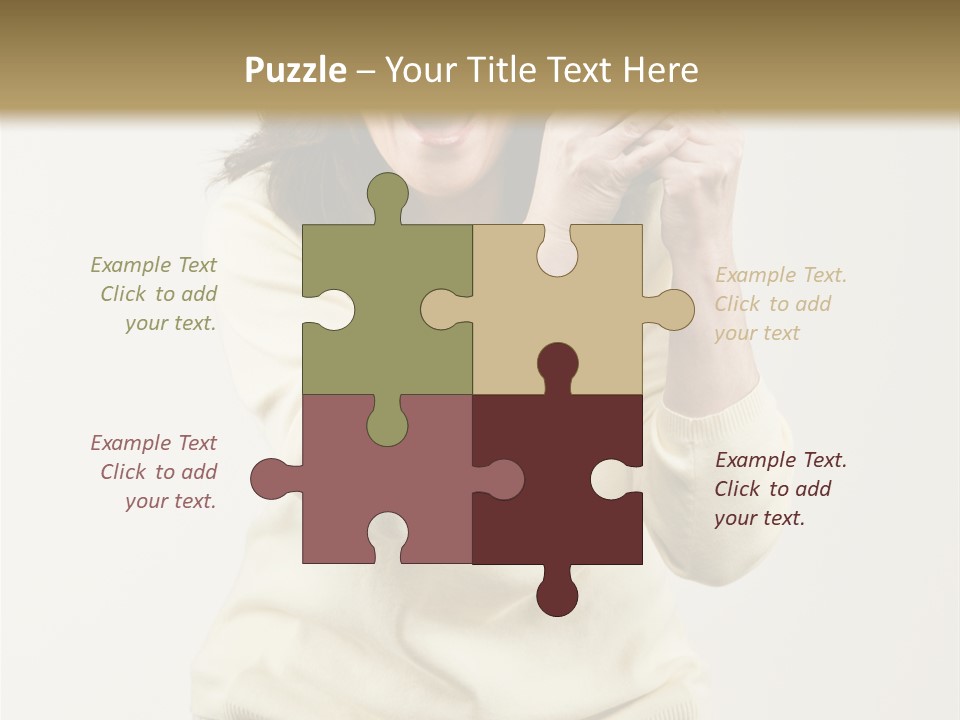 Lucky, Wealthy Woman Excitedly Holding Group Of Twenty Dollar Bills PowerPoint Template