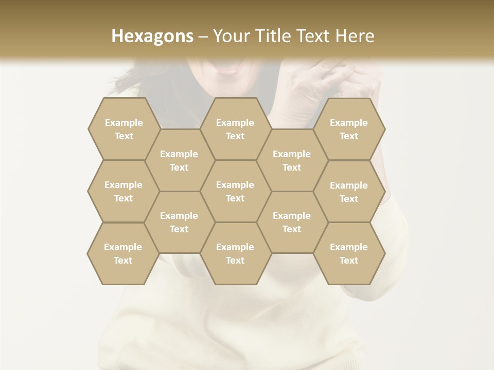 Lucky, Wealthy Woman Excitedly Holding Group Of Twenty Dollar Bills PowerPoint Template