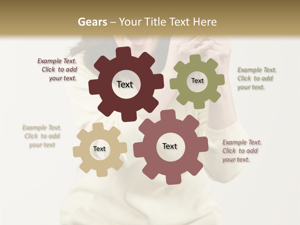 Lucky, Wealthy Woman Excitedly Holding Group Of Twenty Dollar Bills PowerPoint Template