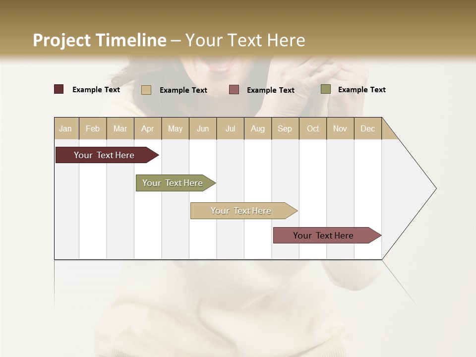 Lucky, Wealthy Woman Excitedly Holding Group Of Twenty Dollar Bills PowerPoint Template