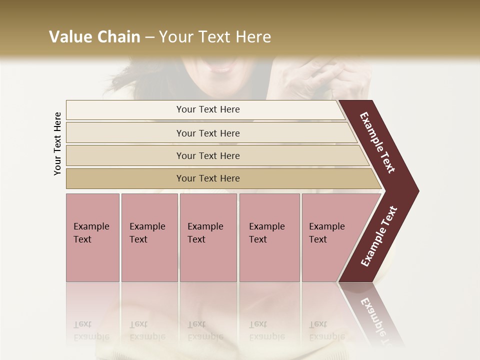 Lucky, Wealthy Woman Excitedly Holding Group Of Twenty Dollar Bills PowerPoint Template