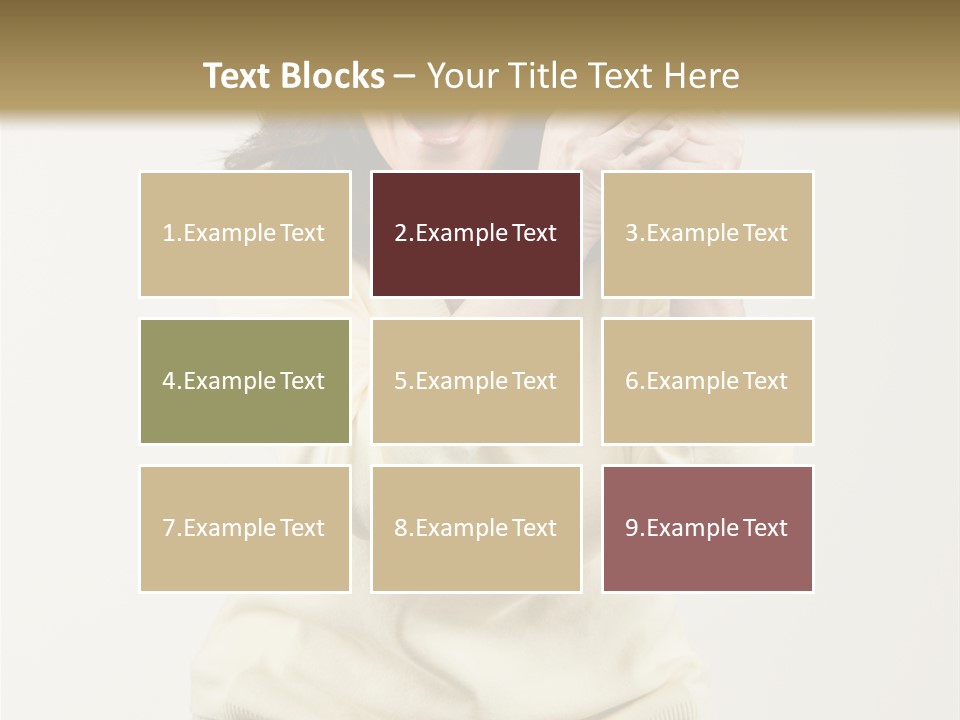 Lucky, Wealthy Woman Excitedly Holding Group Of Twenty Dollar Bills PowerPoint Template