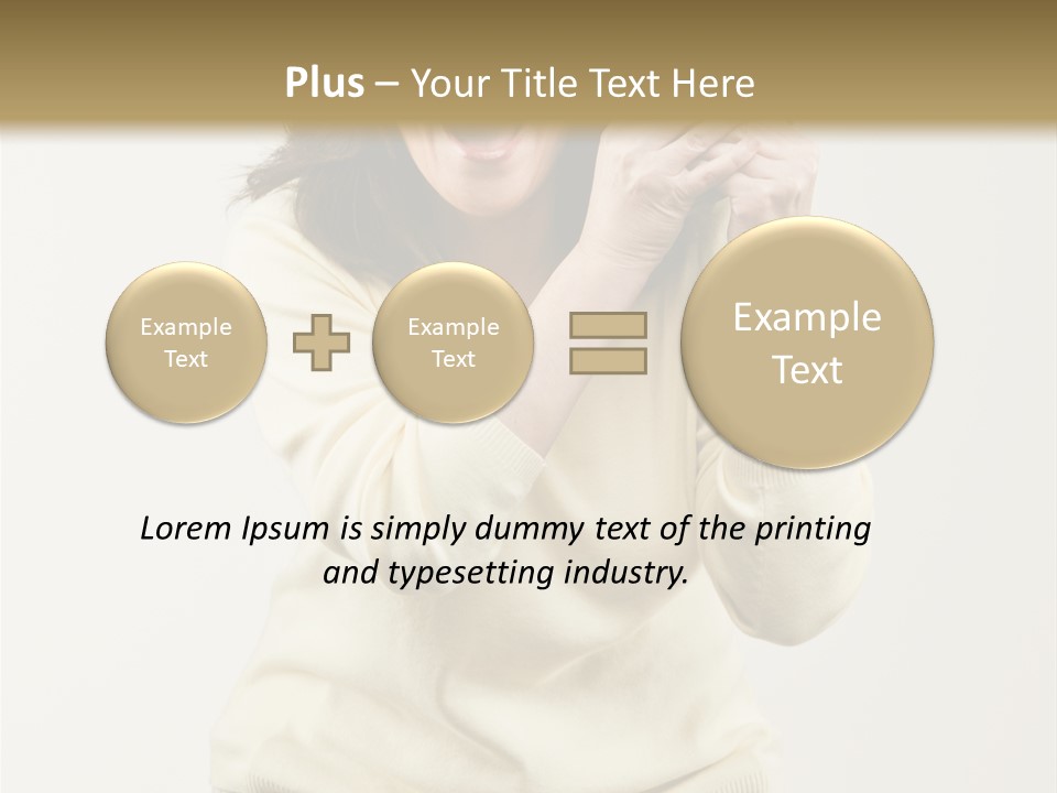 Lucky, Wealthy Woman Excitedly Holding Group Of Twenty Dollar Bills PowerPoint Template