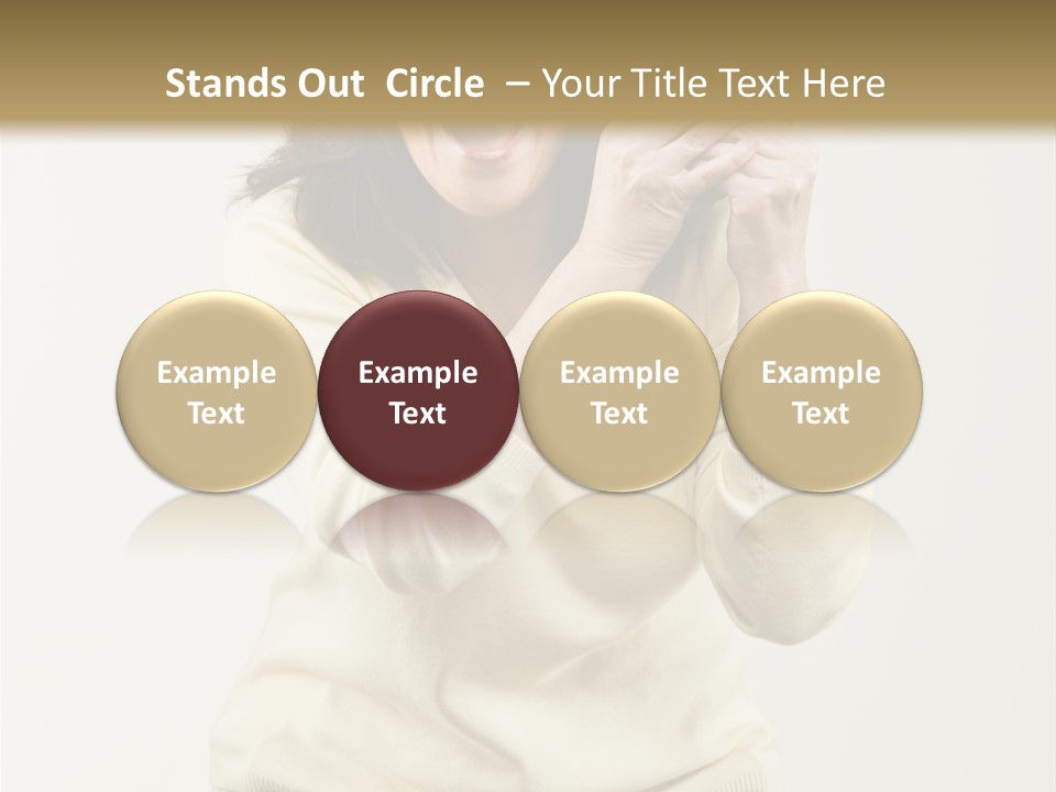 Lucky, Wealthy Woman Excitedly Holding Group Of Twenty Dollar Bills PowerPoint Template