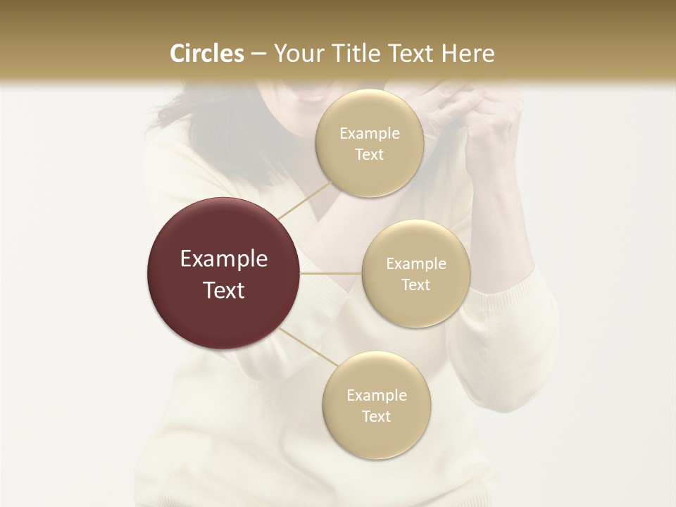 Lucky, Wealthy Woman Excitedly Holding Group Of Twenty Dollar Bills PowerPoint Template