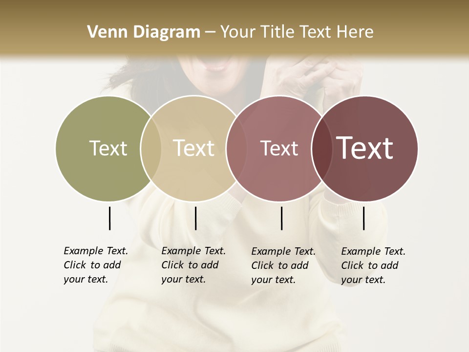 Lucky, Wealthy Woman Excitedly Holding Group Of Twenty Dollar Bills PowerPoint Template