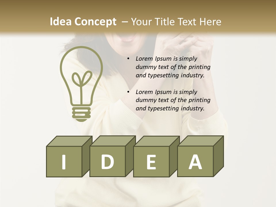 Lucky, Wealthy Woman Excitedly Holding Group Of Twenty Dollar Bills PowerPoint Template