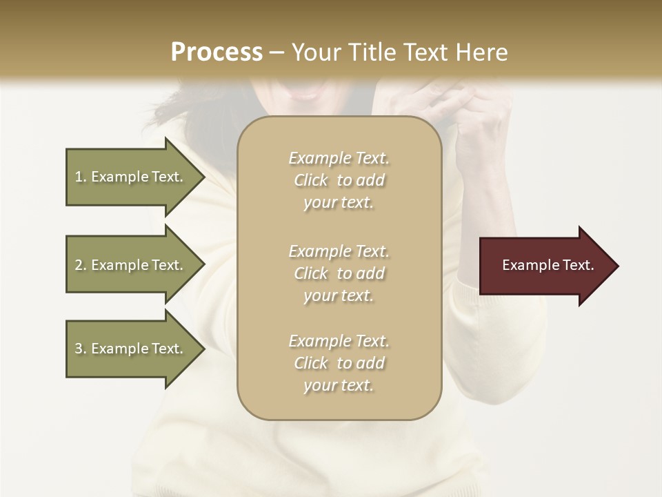 Lucky, Wealthy Woman Excitedly Holding Group Of Twenty Dollar Bills PowerPoint Template