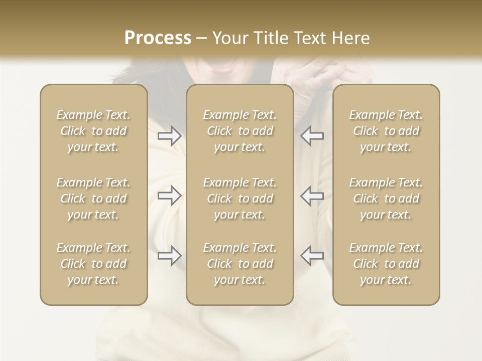 Lucky, Wealthy Woman Excitedly Holding Group Of Twenty Dollar Bills PowerPoint Template