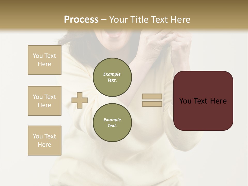 Lucky, Wealthy Woman Excitedly Holding Group Of Twenty Dollar Bills PowerPoint Template