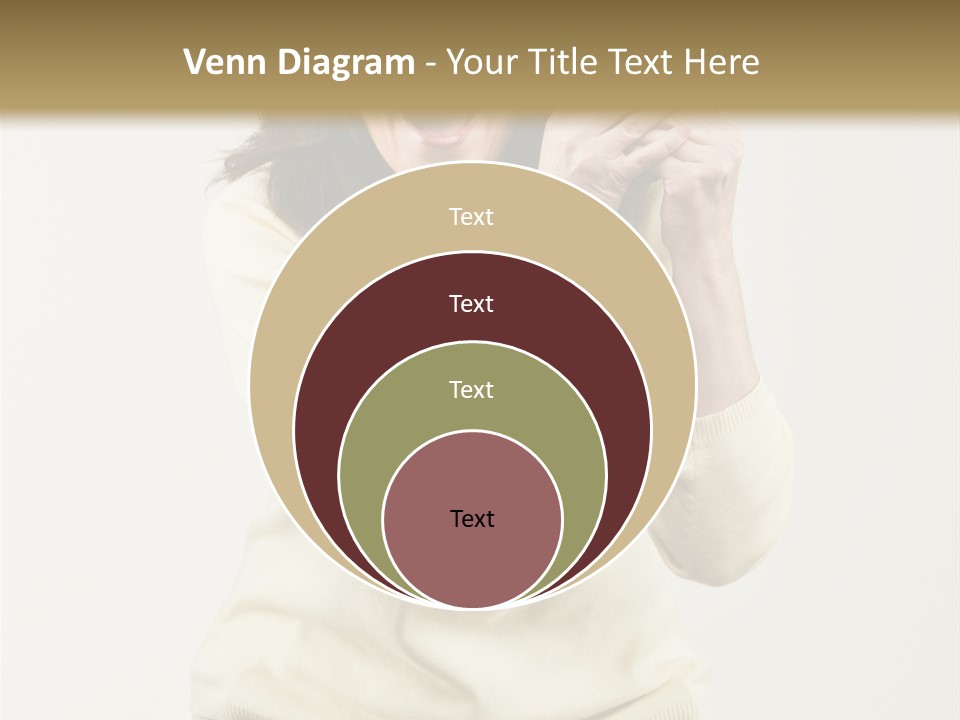 Lucky, Wealthy Woman Excitedly Holding Group Of Twenty Dollar Bills PowerPoint Template