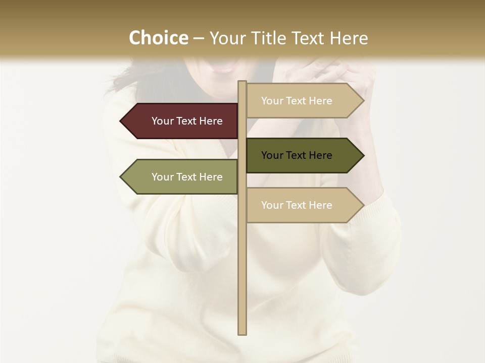 Lucky, Wealthy Woman Excitedly Holding Group Of Twenty Dollar Bills PowerPoint Template