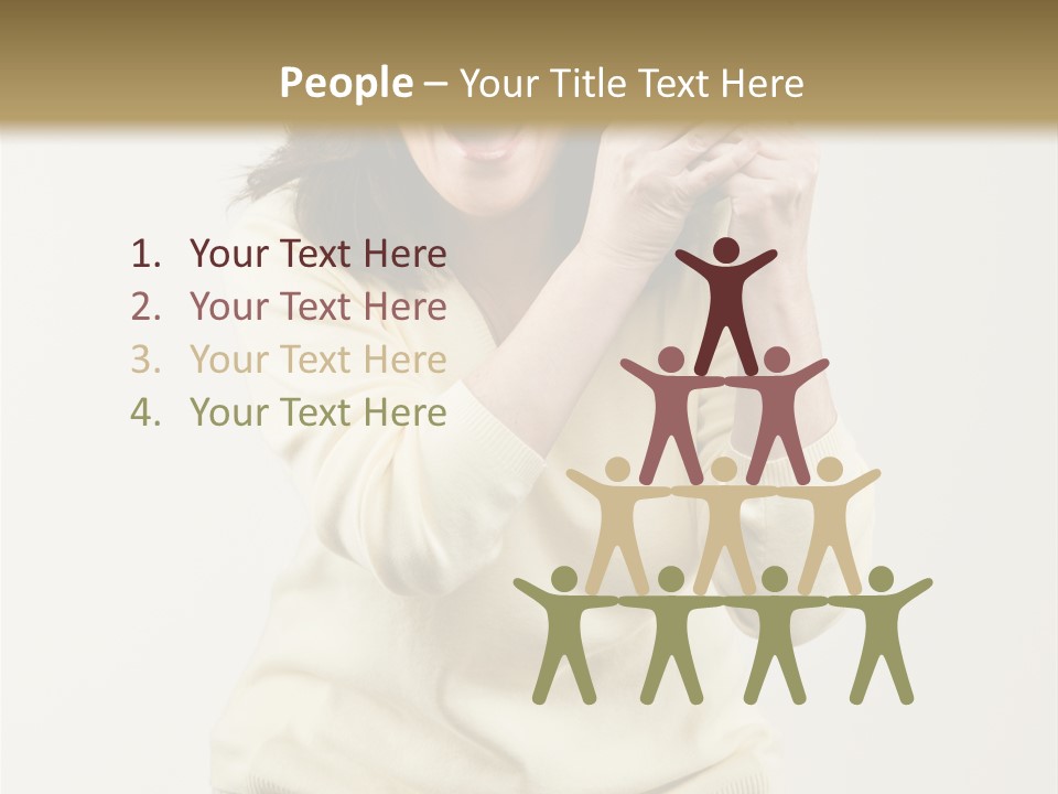 Lucky, Wealthy Woman Excitedly Holding Group Of Twenty Dollar Bills PowerPoint Template