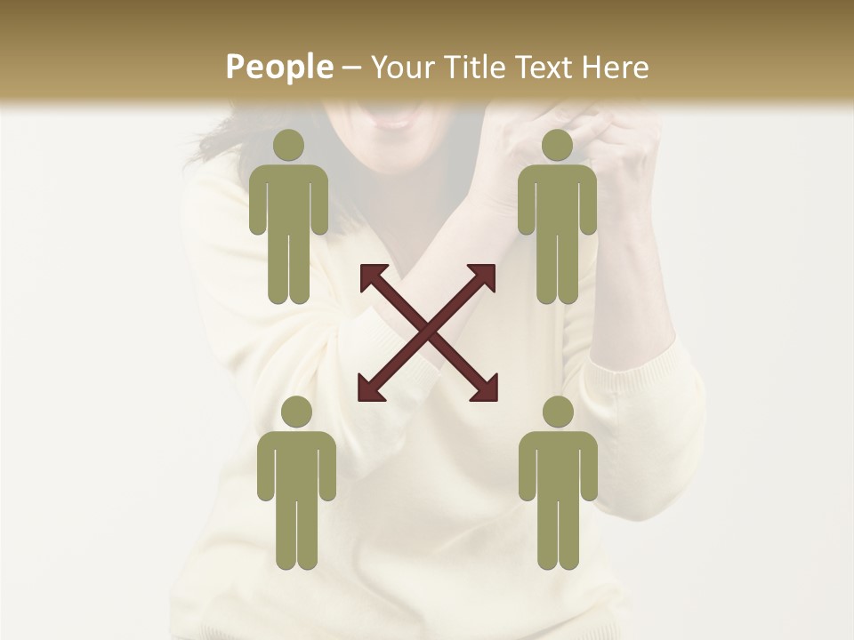 Lucky, Wealthy Woman Excitedly Holding Group Of Twenty Dollar Bills PowerPoint Template