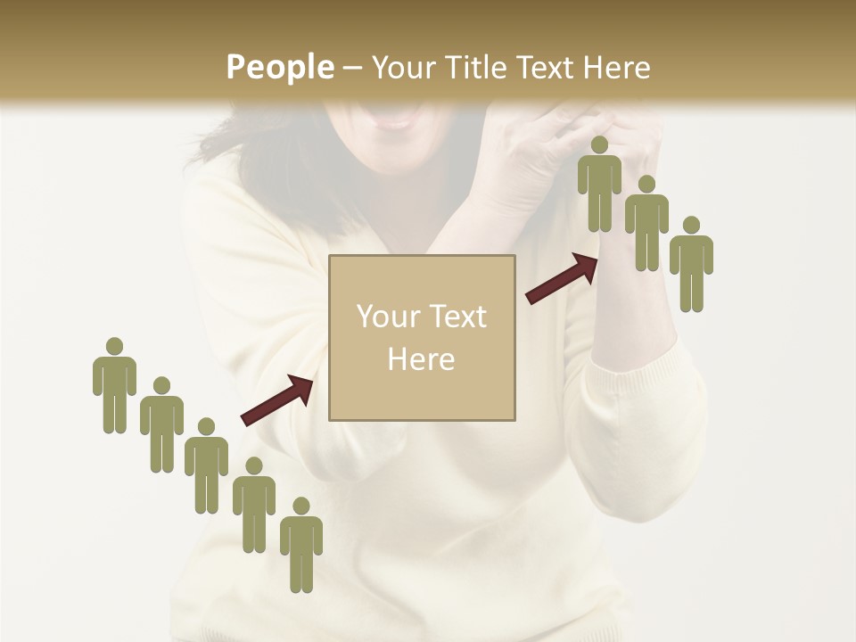 Lucky, Wealthy Woman Excitedly Holding Group Of Twenty Dollar Bills PowerPoint Template