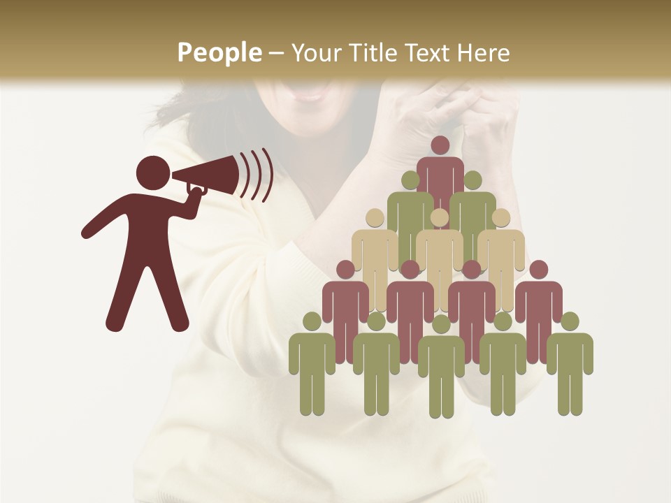 Lucky, Wealthy Woman Excitedly Holding Group Of Twenty Dollar Bills PowerPoint Template