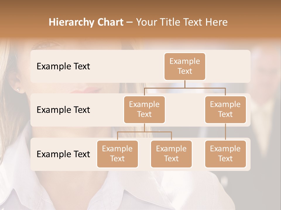 Confident Business Woman With Team Behind Her PowerPoint Template
