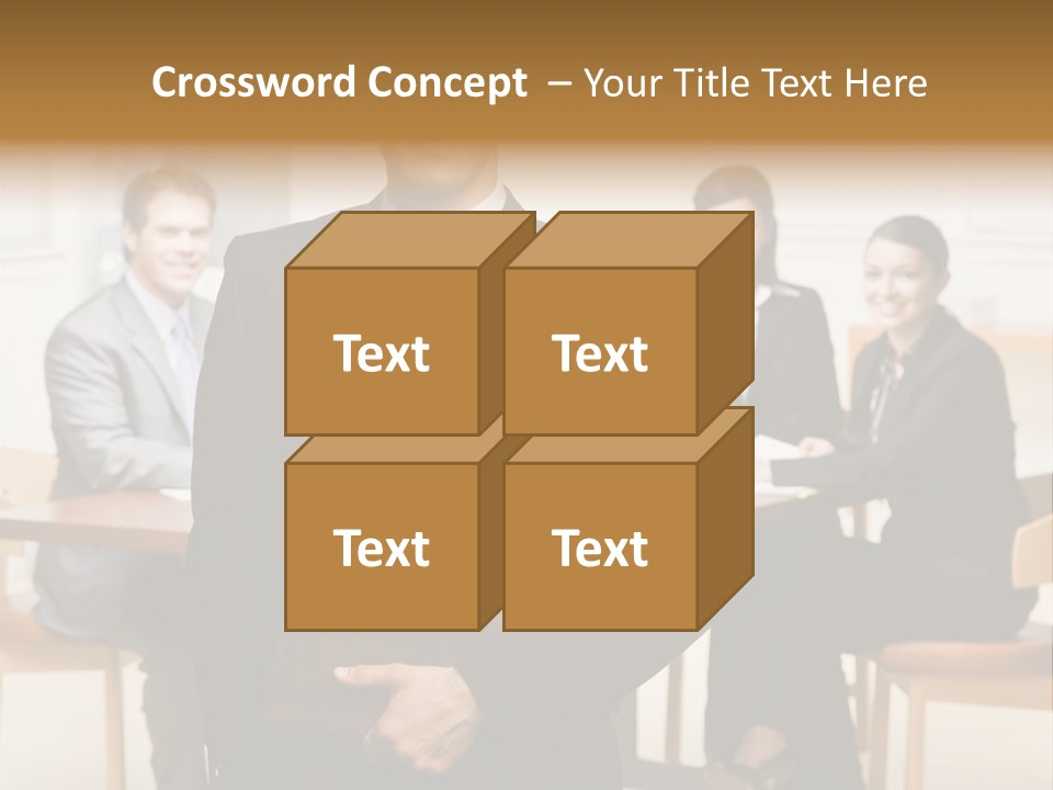 Confident Businessman With Notebook And Co-Workers In Conference Room PowerPoint Template