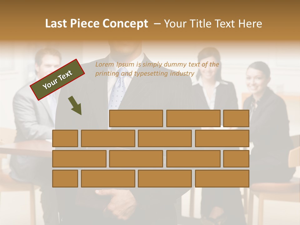 Confident Businessman With Notebook And Co-Workers In Conference Room PowerPoint Template