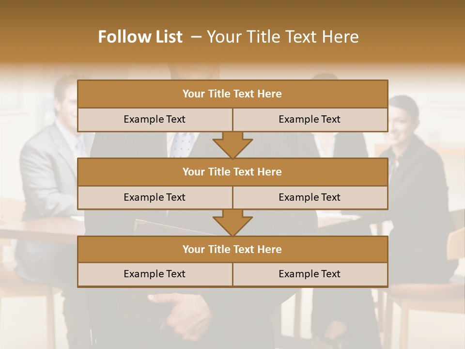 Confident Businessman With Notebook And Co-Workers In Conference Room PowerPoint Template