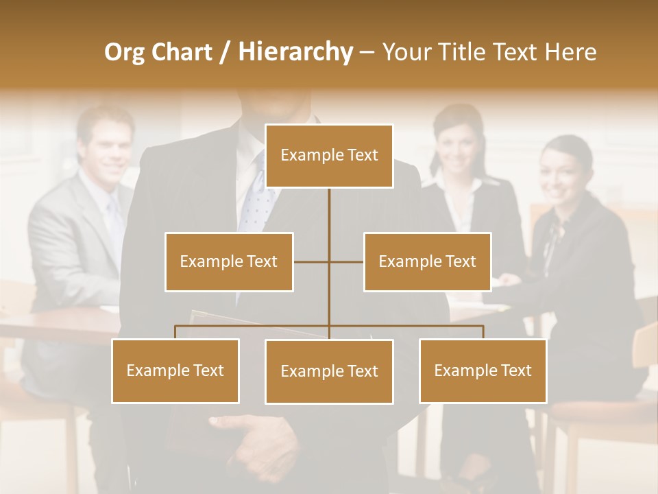 Confident Businessman With Notebook And Co-Workers In Conference Room PowerPoint Template