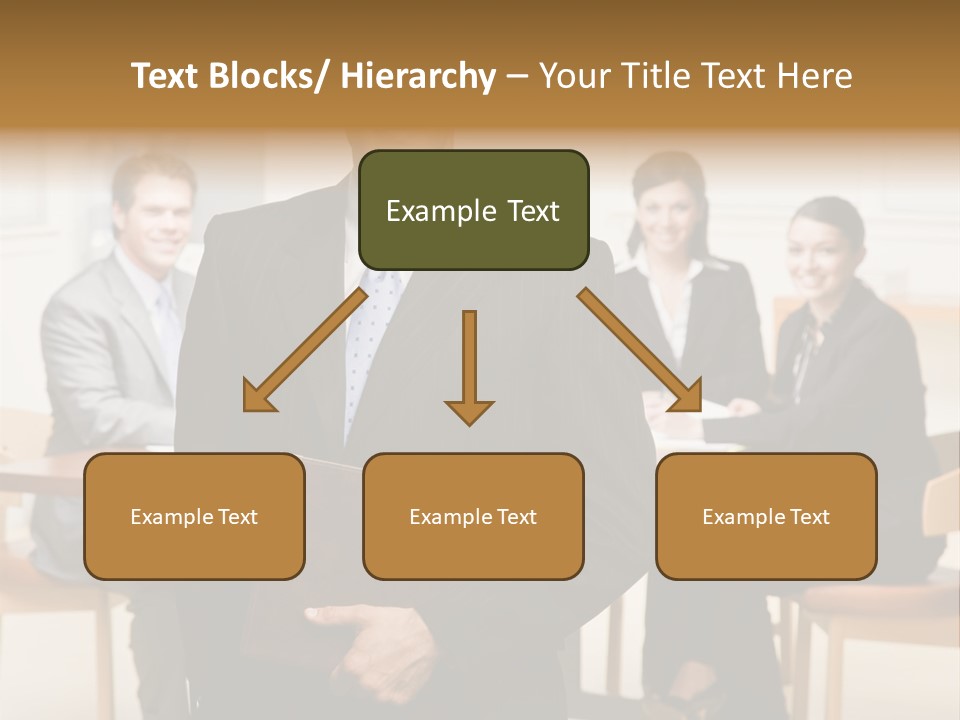 Confident Businessman With Notebook And Co-Workers In Conference Room PowerPoint Template