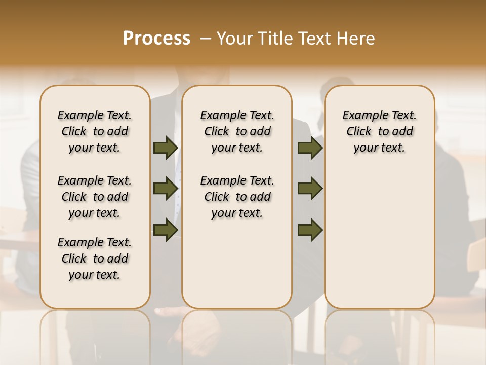 Confident Businessman With Notebook And Co-Workers In Conference Room PowerPoint Template