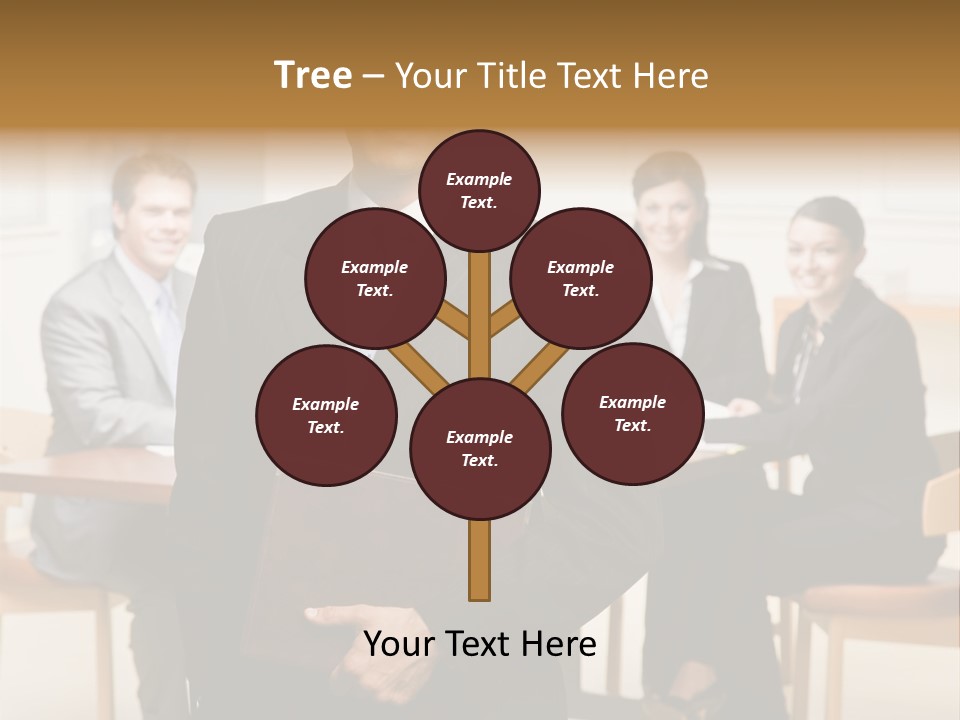 Confident Businessman With Notebook And Co-Workers In Conference Room PowerPoint Template