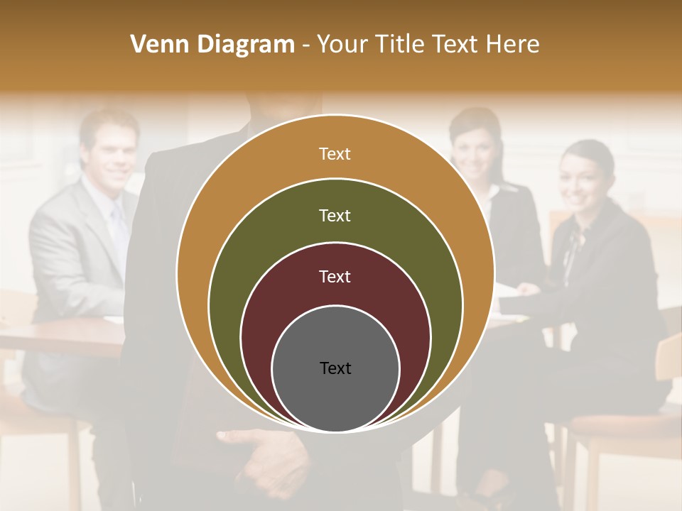 Confident Businessman With Notebook And Co-Workers In Conference Room PowerPoint Template