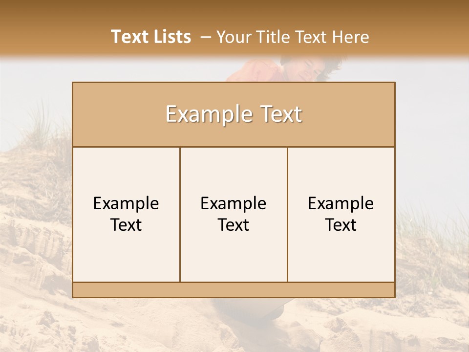 Teenager Sand Boarding Down A Sand Dune PowerPoint Template