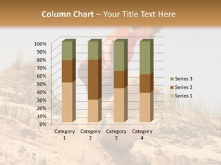 Teenager Sand Boarding Down A Sand Dune PowerPoint Template