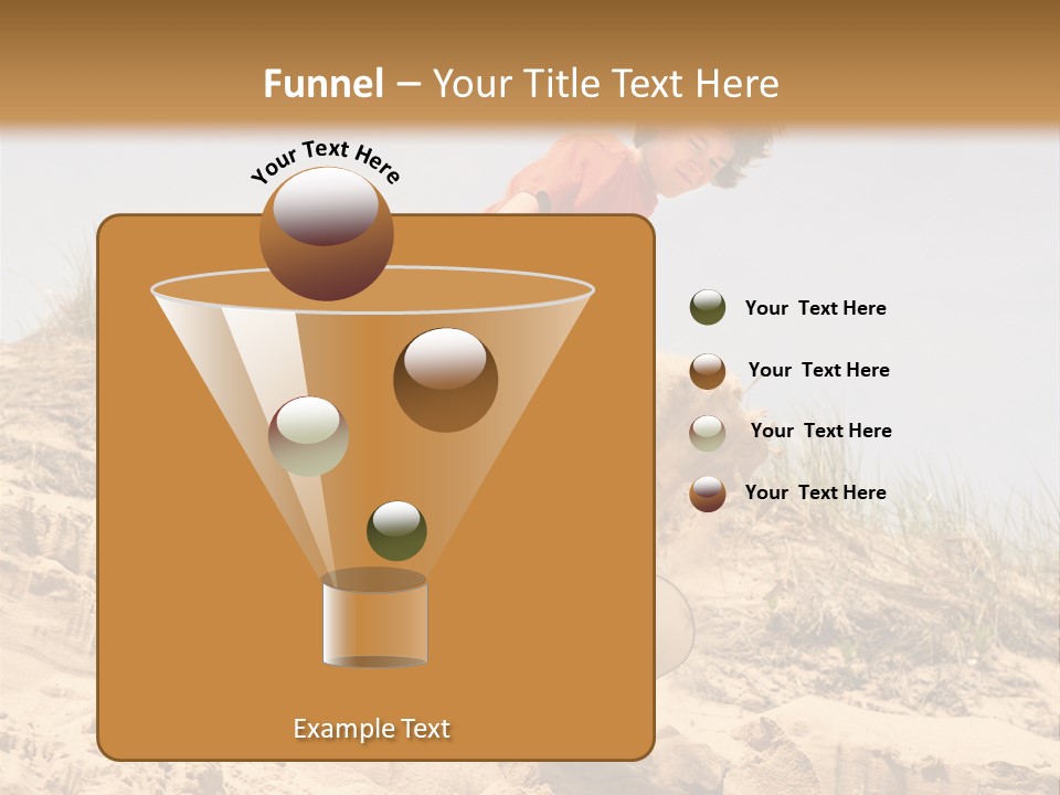 Teenager Sand Boarding Down A Sand Dune PowerPoint Template